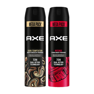 AXE Dark Temptation & Intense Deodorant Spray  -  For Men (430 ml, Pack of 2)