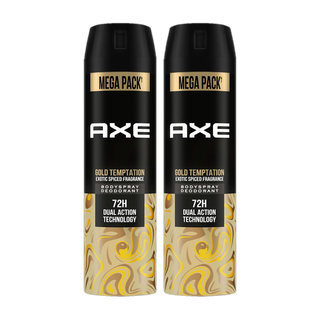 AXE Gold-Temptation Body Spray - For Men 430 ml, Pack of 2