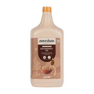 Anveshan Wood Cold Pressed Kacchi Ghani Groundnut Oil 2 L