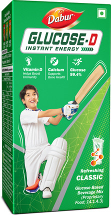 Dabur Glucose D Instant Energy Drink (Carton Powder) Sports Drink 1 kg, Regular Flavored