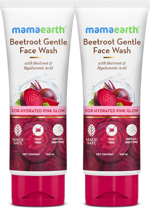 Mamaearth Beetroot Gentle  With Beetroot & Hyaluronic Acid For Hydrated Pink Glow Face Wash 200 ml