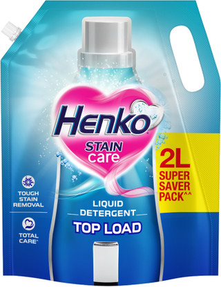 Henko Stain Care Detergent Liquid Top Load Fresh Liquid Detergent 2 L