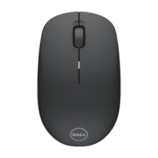 DELL WM126 Ambidextrous Optical Mouse 1000 DPI, Plug and Play 2.4GHz Wireless, Black