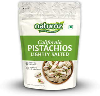 Naturoz Roasted California Pistachios Lightly Salted | Rich in Protein Pistachios 1 x 500 g