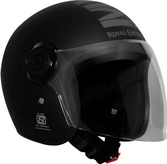 bike helmet royal enfield Open Face MLG |Made Like a Gun | with Clear Visor | Impact Protection | High Density EPS | ISI and DOT Certified Fiberglass Classic open face design Adjustable nylon chin straps with micrometric lock system Protection Impact protection Perfectly paired, on and off