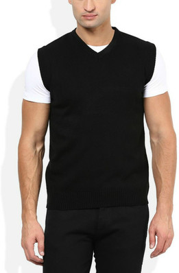 black sweater half sleeves