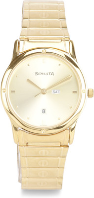sonata golden watch