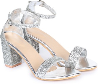 ladies silver sandals