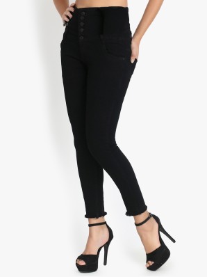 black colour high waist jeans