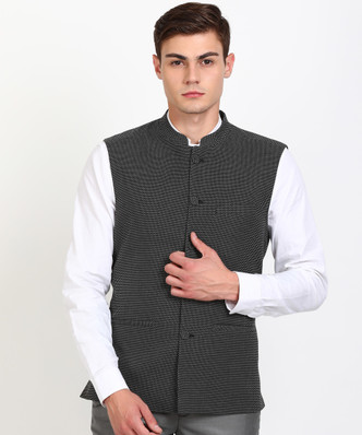 true blue nehru jacket