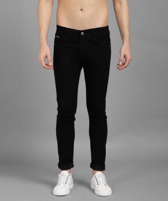 cotton jeans for men black