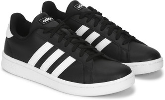 adidas black casual sneakers