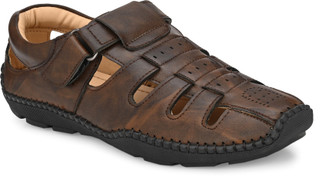 shences tan leather slippers