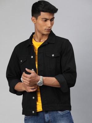 half sleeve denim jacket for men