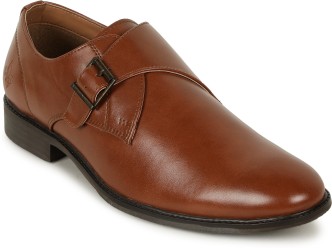 red tape tan formal loafers