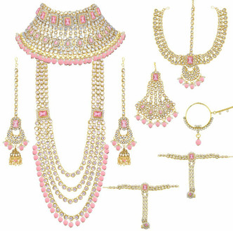 ثعبان مشط مقنع kundan set for marriage 