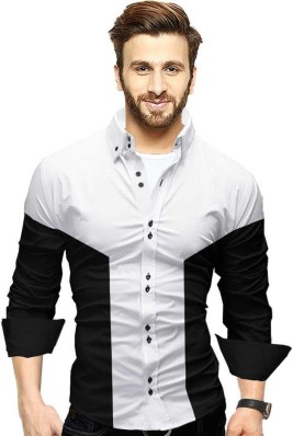 black white mix shirt