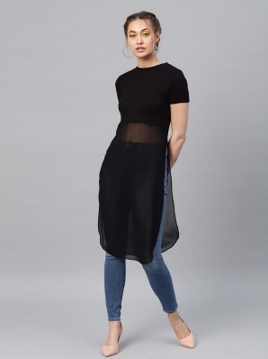 black long tops for jeans