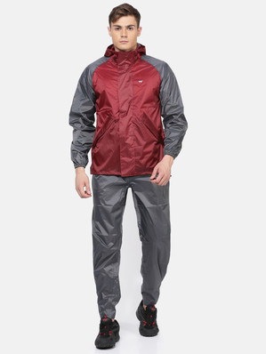 wildcraft hooded longline rain jacket