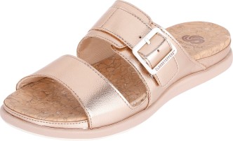 clarks sandals rose gold