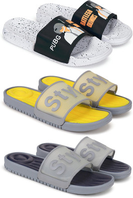 grey and yellow slippers
