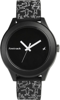 fastrack watch black chain