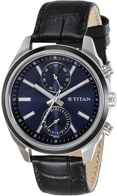 titan black metal watches for men