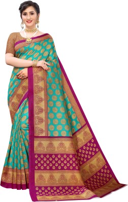 Indian Clothing Store GLE Womens Mysore Art Silk Saree with Blouse Ideal for Women & Girls Wine