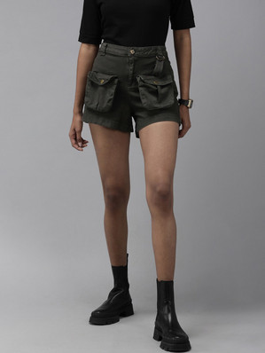 green cargo shorts womens