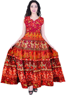 red long frock
