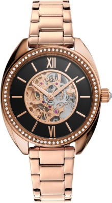 fossil automatic watch rose gold