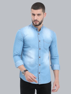 sky blue colour jeans shirt