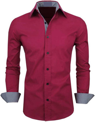 dark maroon color shirt