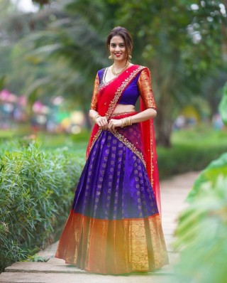 new designer half sarees