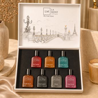 eze Luxury Elevate Unisex Perfume Gift Set l Oud Fruity l Long Lasting EDP Eau de Parfum - 225 ml For Men & Women