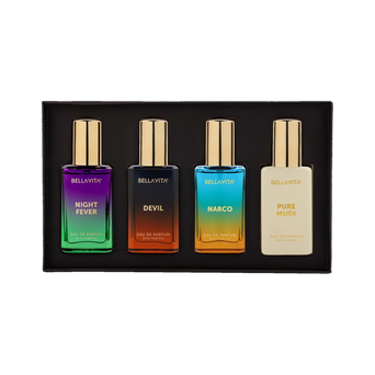 Envy Unisex Perfume Gift Set - Oud, Spicy, Vanilla & Aqua | Pack of 4 × 20ml Eau de Parfum - 80 ml For Men & Women