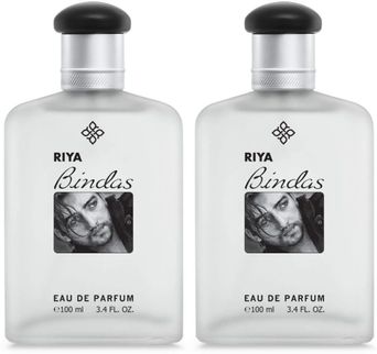 RIYA Bindas Perfume |100 ml Each (Pack of 2) | Long Lasting Fragrance Eau de Parfum - 200 ml For Men