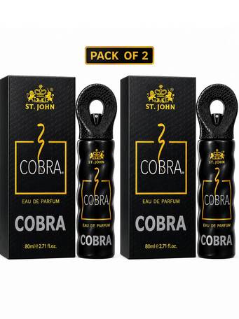 ST-JOHN Cobra Long Lasting Perfume |80 ML x 2 | For Men & Women (Pack Of 2) Eau de Parfum - 160 ml
