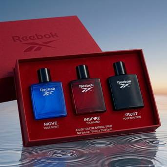 REEBOK EDT Trio Gift Set | Move + Inspire + Trust EDT Perfume for Men 3x25ml Eau de Toilette - 75 ml