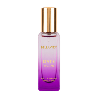 BELLAVITA DATE Women Perfume with Notes of Pink Pepper, Red Fruits|Long Lasting Fragrance| Eau de Parfum - 20 ml