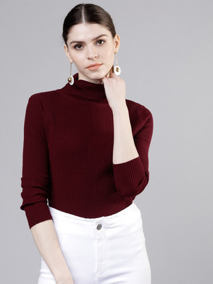 maroon turtleneck womens
