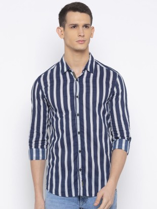 spykar navy blue shirt