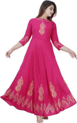 pink gown flipkart