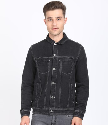 wrogn black denim jacket