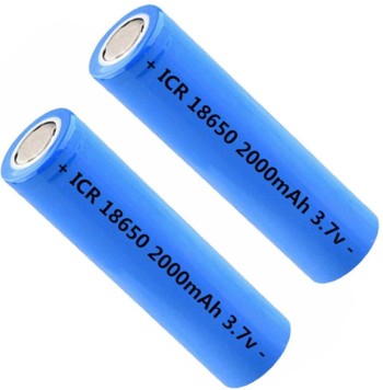 SHIVANTECH 3.7V 2000mAh Lithium Ion 18650 ( Pack Of 2 ) Battery