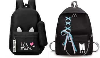 Ambika Collection (v) Kim Taehyung print school, travel, tuition, office  bags, BTS Girls backpack 10 L Backpack Black - Price in India