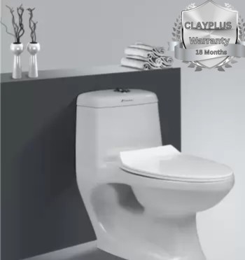 InArt Syphonic Toilet Floor Mounted One Piece Water Closet Ceramic Western  Toilet Seat/Western Commode Toilet Seat/European Toilet Seat for Lavatory