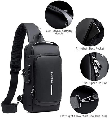 Mens Leather Crossbody Sling Bag Vintage
