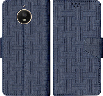 Custodia In Pelle Marrone Per Moto E4 Plus, E5, E5 Play E Simili - Con Clip E Chiusura Magnetica