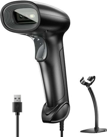 Helett HT20 Wireless Barcode Scanner 1D&2D QR Code 2in1 Wireless and ...